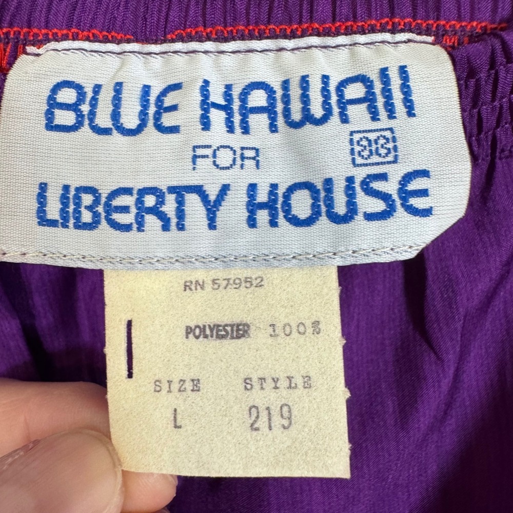 Vintage 80's Blue Hawaii Liberty House Coastal Cruise Stripe 2 Piece Skirt Set L - Picture 9 of 13